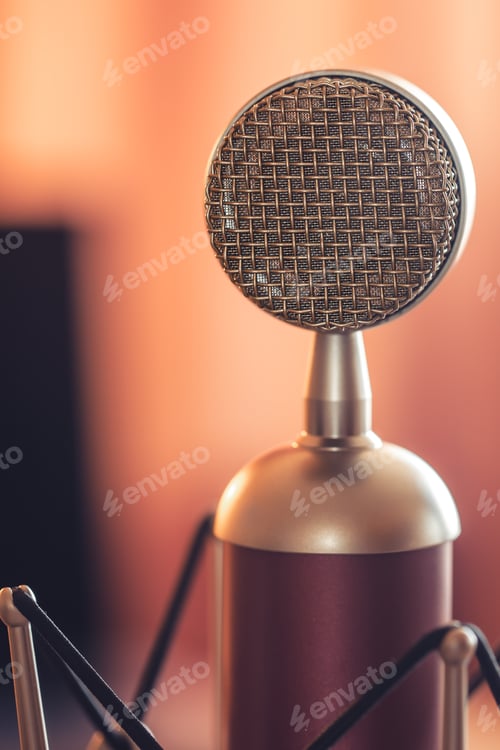 Preview: Professional microphone for sound recording, macro photography.