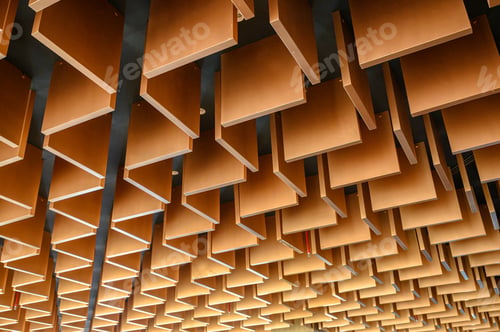 Preview: Wooden modern striped line ceiling pattern