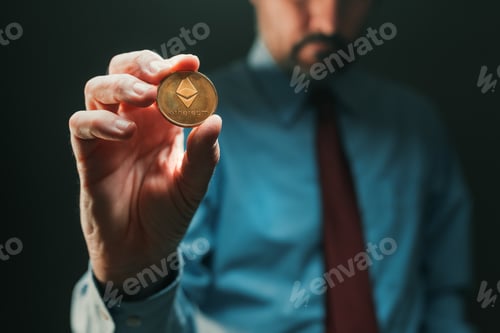 Preview: Ethereum cryptocurrency broker holding coin