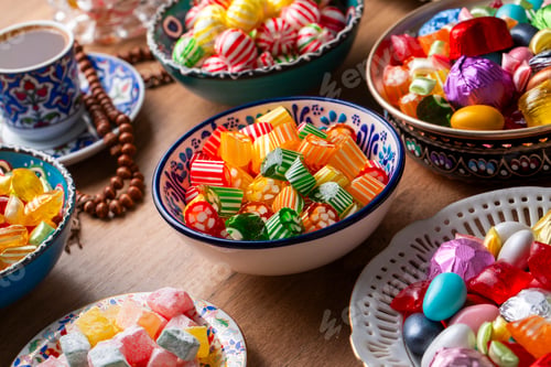 Preview: Traditional Turkish Ramadan Sweet Sugar Candy, Chocolate candie and Almond candies