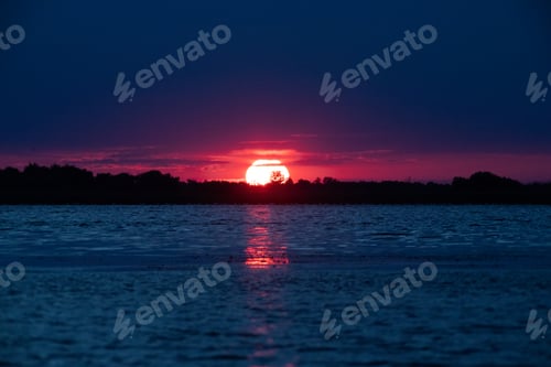 Preview: amazing sunset on the lake
