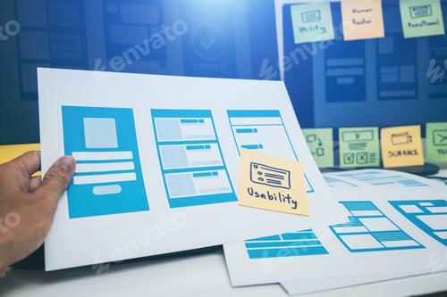 Preview: User Experience ux designer web smartphone layout.