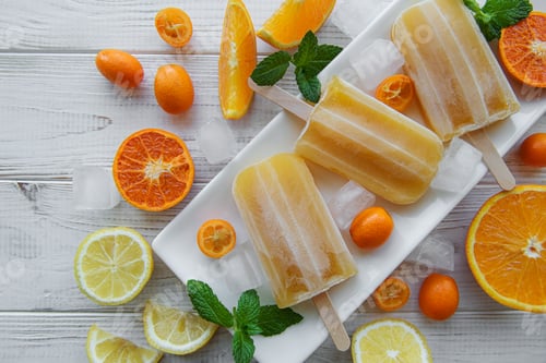 Preview: Fruit orange ice popsicle