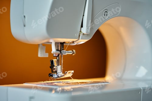 Preview: Close-up of sewing machine needle and presser foot