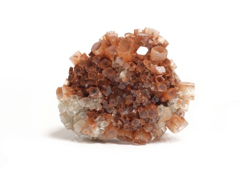 Preview: Chakra Stone Aragonite Carbonate Crystal Specimen Isolated on White Background