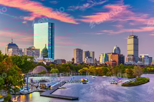 Preview: Boston, Massachusetts, USA River Skyline
