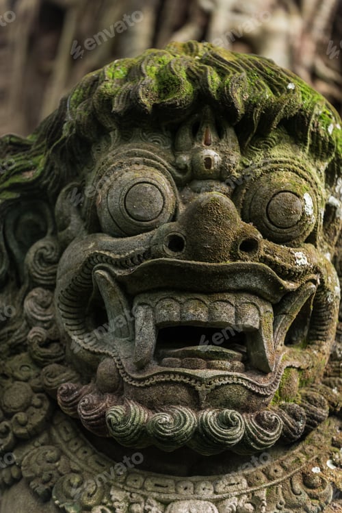Preview: Statue in the sacred Monkey Forest, Ubud, Bali