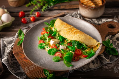 Preview: Eggs omelette with vegetables