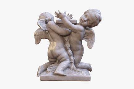 Preview: Angelic Cherubs Holding Pedestal