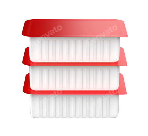 Preview: Plastic containers for various types of food