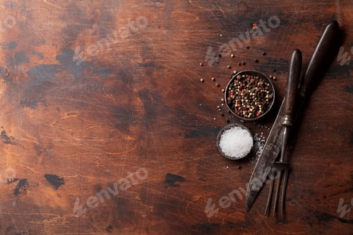Preview: Spices for meat. Salt and pepper