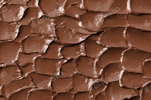 Preview: Chocolate frosting texture background close-up