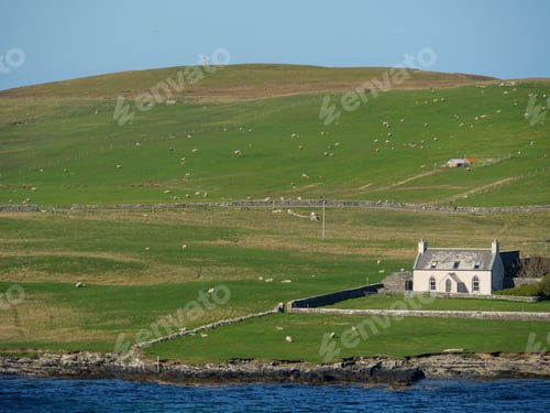 Preview: Picturesque view of Lerwick city and the Shetland islands