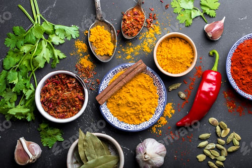 Preview: Indian food cooking background