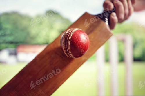 Preview: Cricket player hitting ball