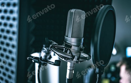 Preview: Microphone in recording studio