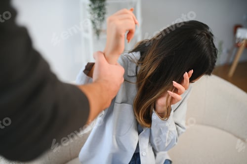 Preview: Angry husband beats his wife, domestic violence