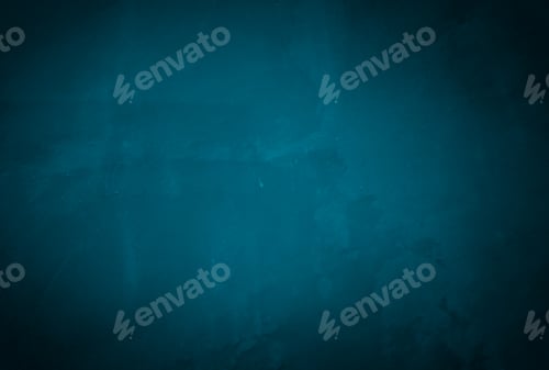 Preview: Vintage grunge blue concrete texture studio wall background with vignette.
