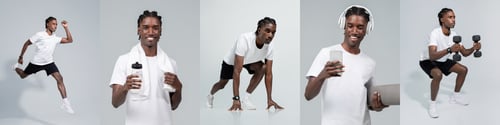 Preview: Active individual engaging in workout routines indoors with fitness equipment