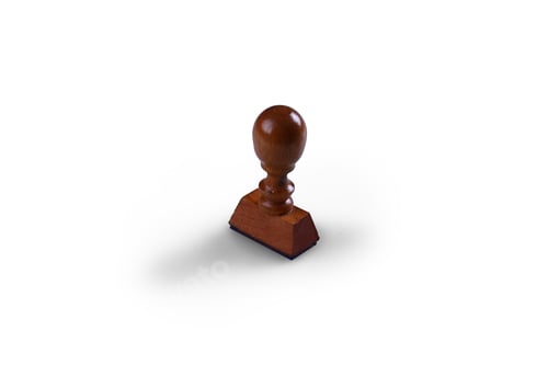 Preview: Wooden manual stamp isolated