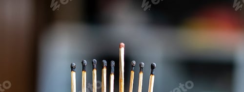 Preview: unique concept of wooden matches and winner