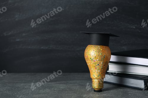 Preview: Graduation in high school and university concept, space for text