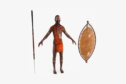 Preview: Omo valley man with spear and drum