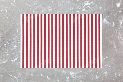 Preview: Tablecloth textile on wooden background top view with copy space