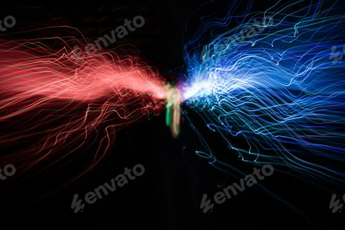 Preview: Synergistic Interaction of Big Data with Cloud Computing abstract background. Light wave of energy