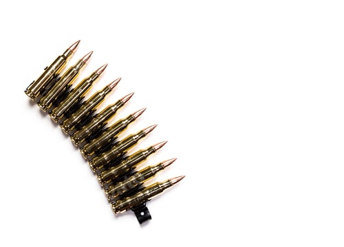 Preview: ammunition belt isolated on white