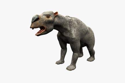 Preview: Open-mouthed prehistoric hippopotamus