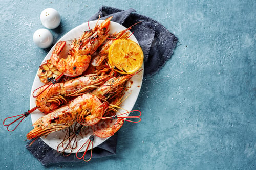 Preview: Tasty grilled shrimp skewers