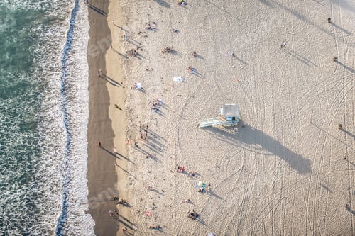 Preview: Santa Monica beach, view from helicopter