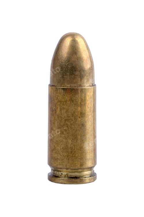 Preview: Gun bullet on a white background