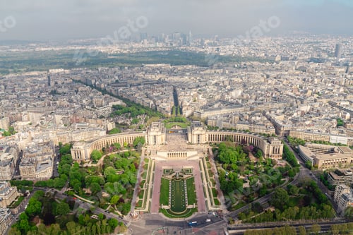 Preview: View of the Trocadero Square from the top of the Eiffel Tower.