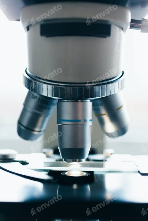 Preview: Modern microscope in the laboratory.