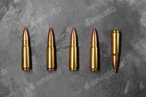 Preview: Bullets on gray background