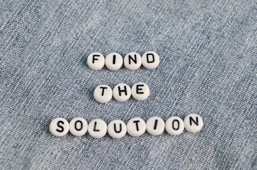 Preview: Alphabet beads with text FIND THE SOLUTION