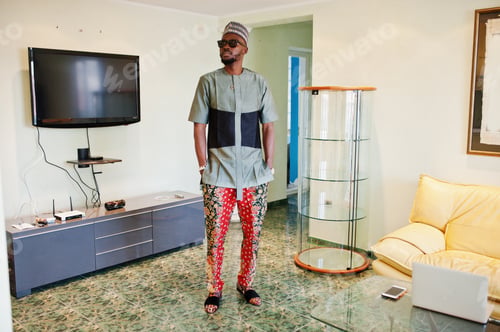 Preview: Portrait of stylish black african american man