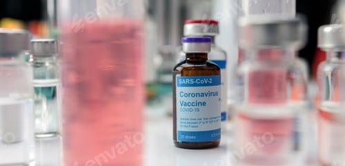 Preview: Coronavirus covid-19 experimental vaccine in a laboratory, conceptual image