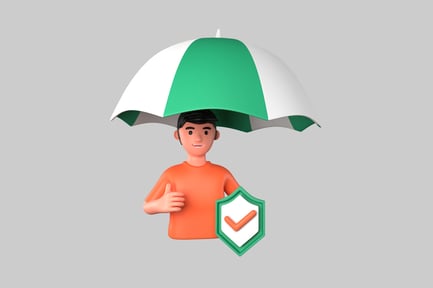 Preview: Coverage mascot with security shield