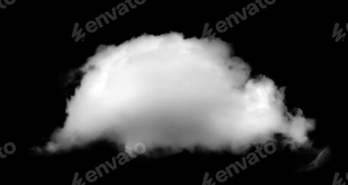 Preview: White fluffy clouds isolated,Abstract Soft Single fog or haze, illustration of nature elements