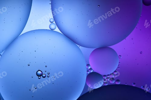 Preview: Beautiful blue and purple color abstract background from mixed water and oil