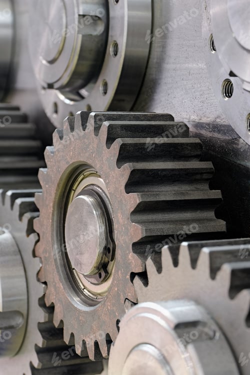 Preview: Group of pinions, part of gear box or servo mechanism