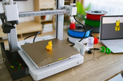 Preview: 3D Printer With Bunny Object