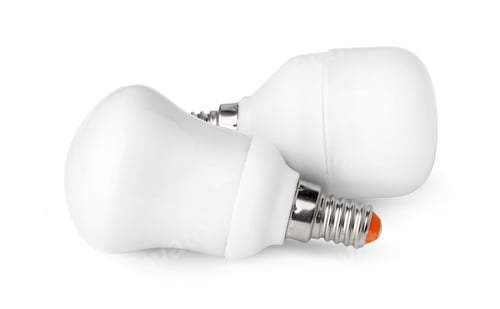 Preview: Two light bulbs isolated on white background