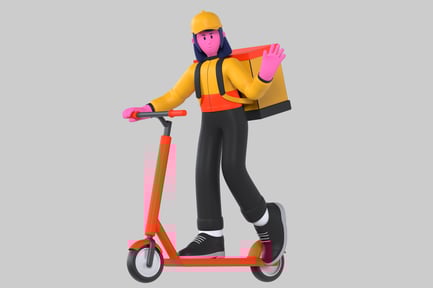 Preview: Person riding an electric scooter