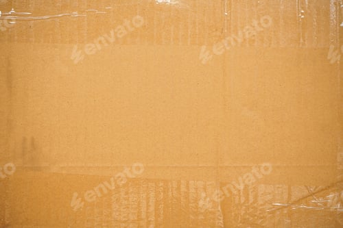 Preview: Brown paper box or Corrugated cardboard sheet with tape background