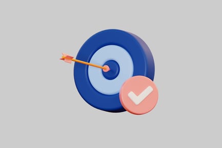 Preview: Dual-Tone Design in Blue and Pink with Decorative Arrow