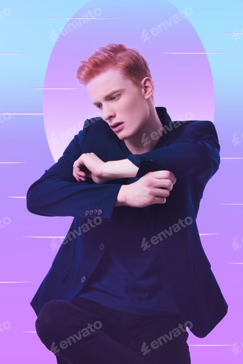 Preview: Energy Inside. Enthusiastic Determined Guy Wearing Jacket And Staring At Camera